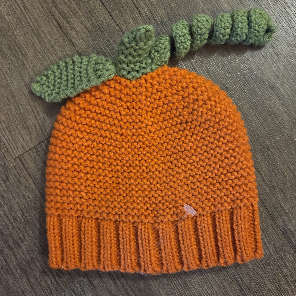 3 for $15 / Orange Knit Pumpkin Hat